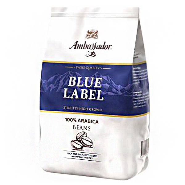 Кофе Ambassador Blue Label в зернах 1 кг