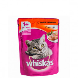 Корм для кошек Whiskas паштет с телятиной 85 гр.
