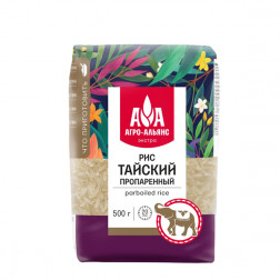 Агро-Альянс Рис Тайский пропаренный 500 гр.