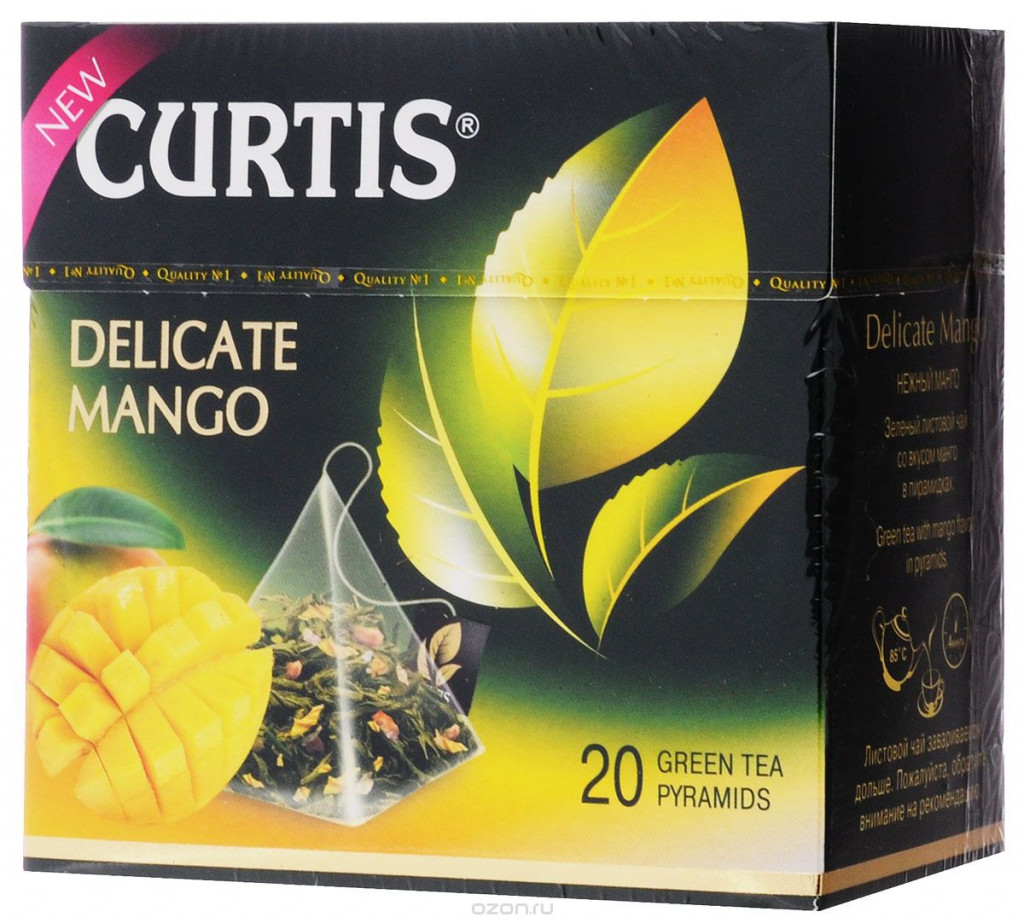 Чай зеленый Curtis Delicate mango 20 пак