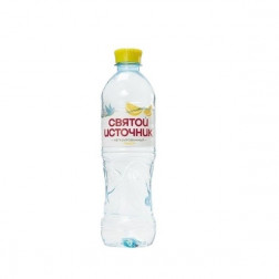 Вода питьевая Святой Источник негазированная лимон 0,5л.