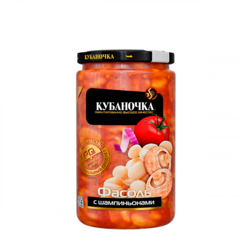фасоль с шампиньонами