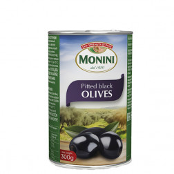 Маслины чёрные без косточки Monini 300 гр.