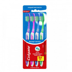 Зубная щетка Colgate 3+1 «Эксперт чистоты» средней жесткости